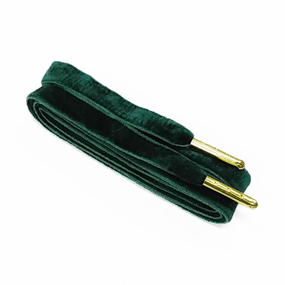 Double Sided Velvet Flat Laces ( Green )